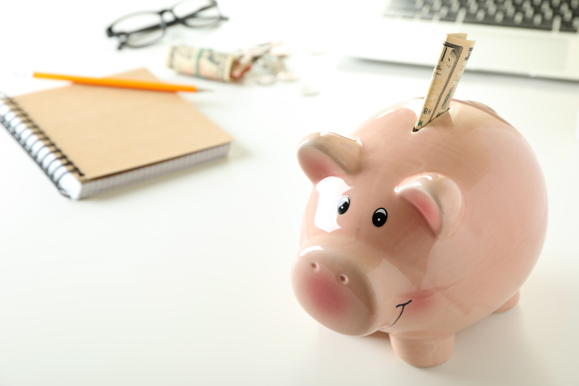 Concept of finance and economy with piggy bank